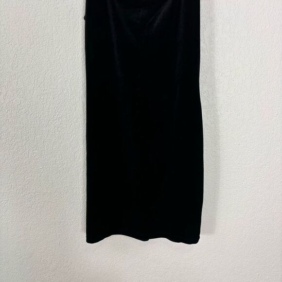 Urban Outfitters Black Velour Square Neckline Mini Dress - Picture 4 of 6